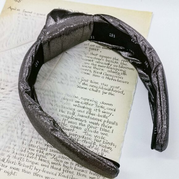 Brand New Alicia Bonnie The Precious Metals Bronze Metallic Knotted Headband Fau - Picture 1 of 4